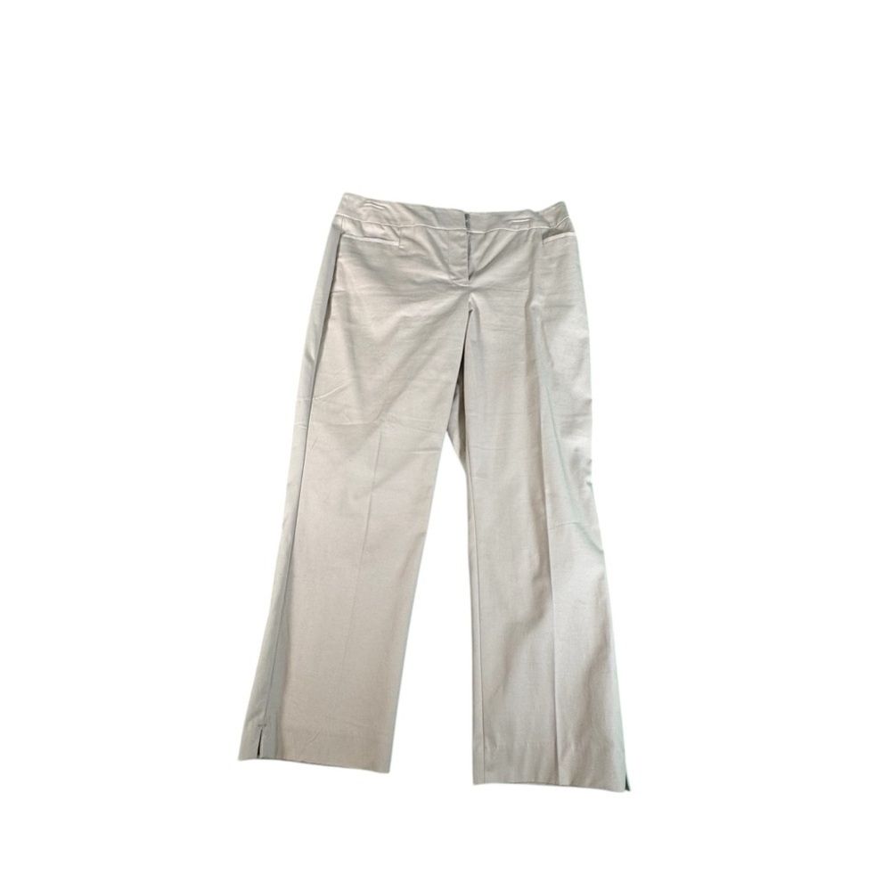 Ann Taylor Factory Women’s Dress Pants Capri Size 6 Beige Slit Hem Career Work